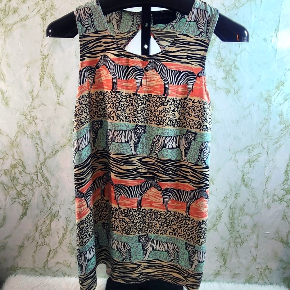 MINK PINK Safari Print Sleeveless Top